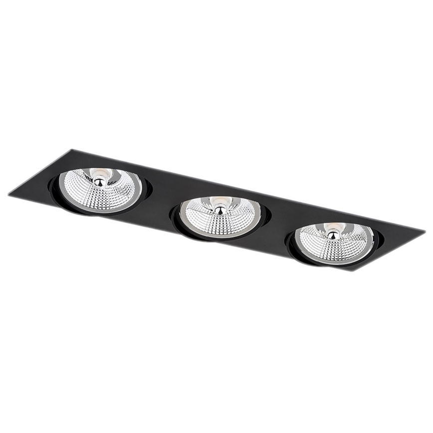 Argon 6116 BZ - Ugradbena lampa OLIMP 3xGU10-AR111/12W/230V crno