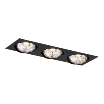 Argon 6116 - Ugradbena lampa OLIMP 3xGU10-AR111/12W/230V crno