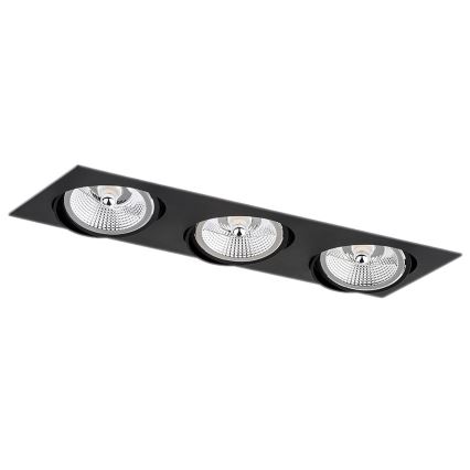Argon 6116 - Ugradbena lampa OLIMP 3xGU10-AR111/12W/230V crno