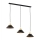 Argon 6140 - Luster na sajli MASSETO 3xE27/15W/230V crno/zlatna