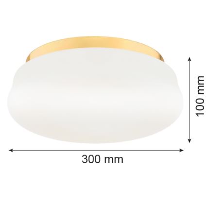 Argon 6142 - Plafonjera OMBRA 3xE27/15W/230V zlatna/beli