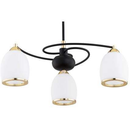 Argon 6144 - Viseći luster AVILA PLUS 3xE27/15W/230V crno/zlatna/beli