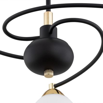 Argon 6144 - Viseći luster AVILA PLUS 3xE27/15W/230V crno/zlatna/beli