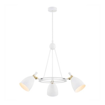 Argon 6148 - Viseći luster CHARLOTTE 3xE27/15W/230V beli/zlatna