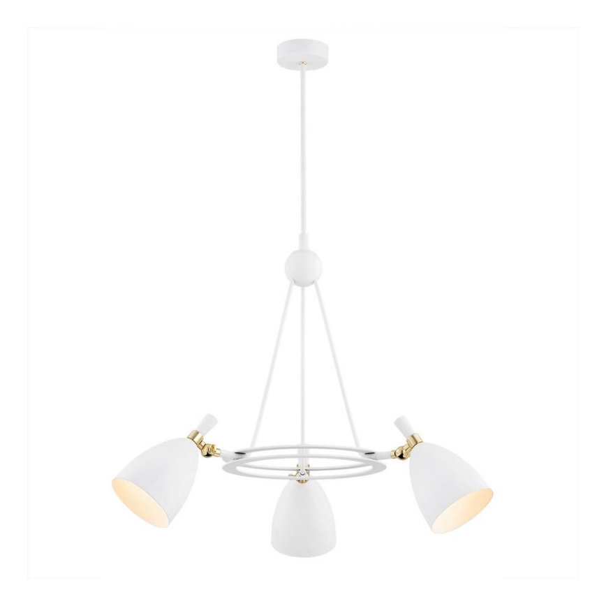 Argon 6148 - Viseći luster CHARLOTTE 3xE27/15W/230V beli/zlatna
