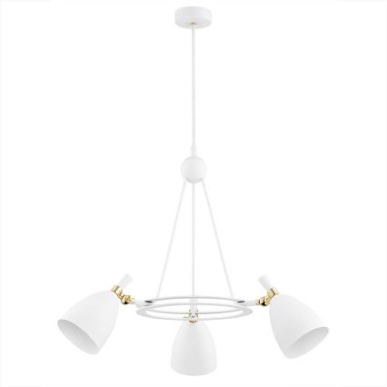 Argon 6148 - Viseći luster CHARLOTTE 3xE27/15W/230V beli/zlatna