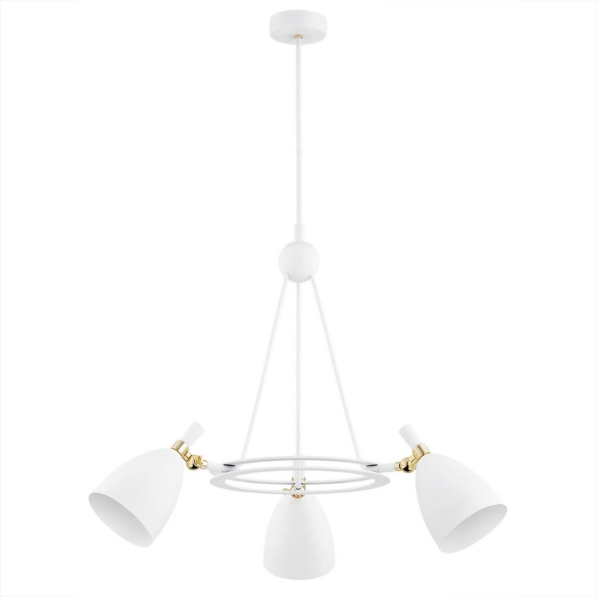 Argon 6148 - Viseći luster CHARLOTTE 3xE27/15W/230V beli/zlatna