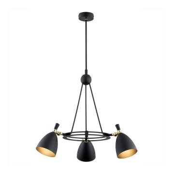 Argon 6149 - Viseći luster CHARLOTTE 3xE27/15W/230V crno/zlatna