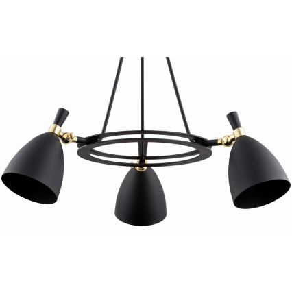 Argon 6149 - Viseći luster CHARLOTTE 3xE27/15W/230V crno/zlatna