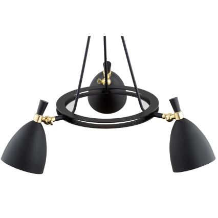 Argon 6149 - Viseći luster CHARLOTTE 3xE27/15W/230V crno/zlatna
