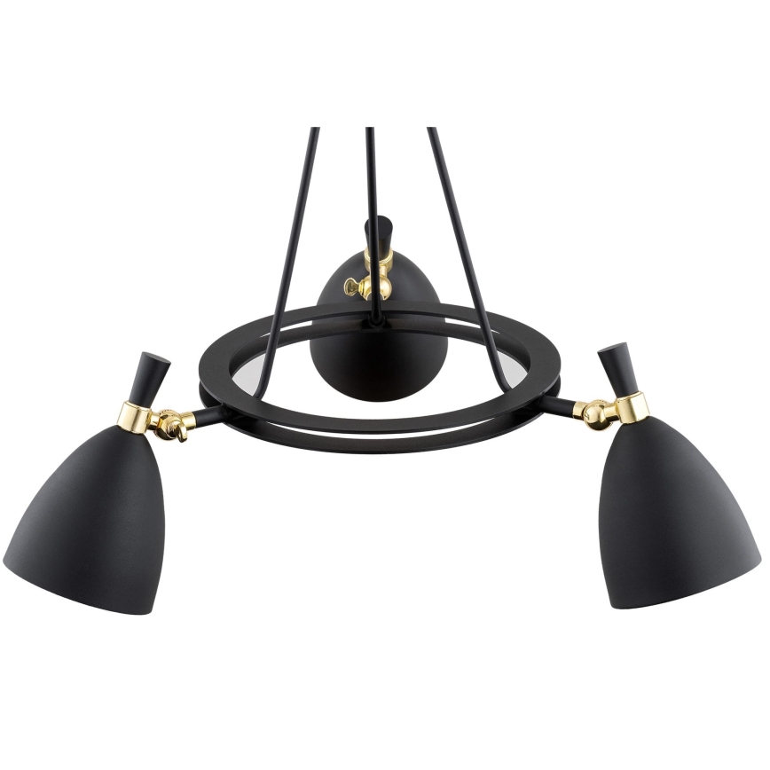 Argon 6149 - Viseći luster CHARLOTTE 3xE27/15W/230V crno/zlatna