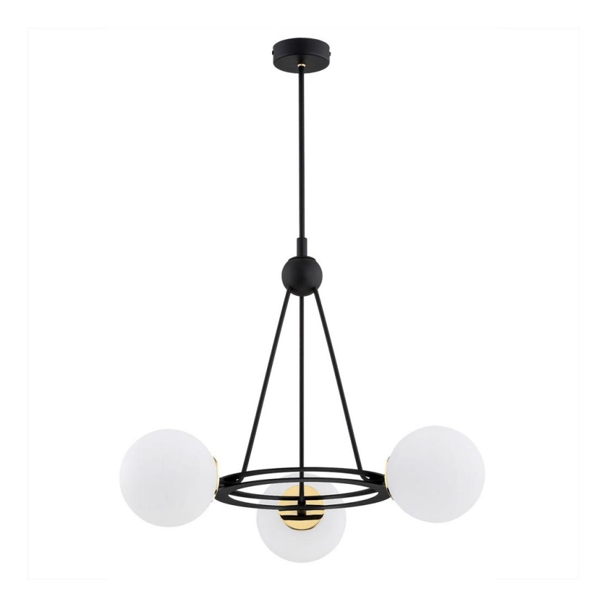 Argon 6150 - Viseći luster AMALFI 3xE27/15W/230V crno/beli