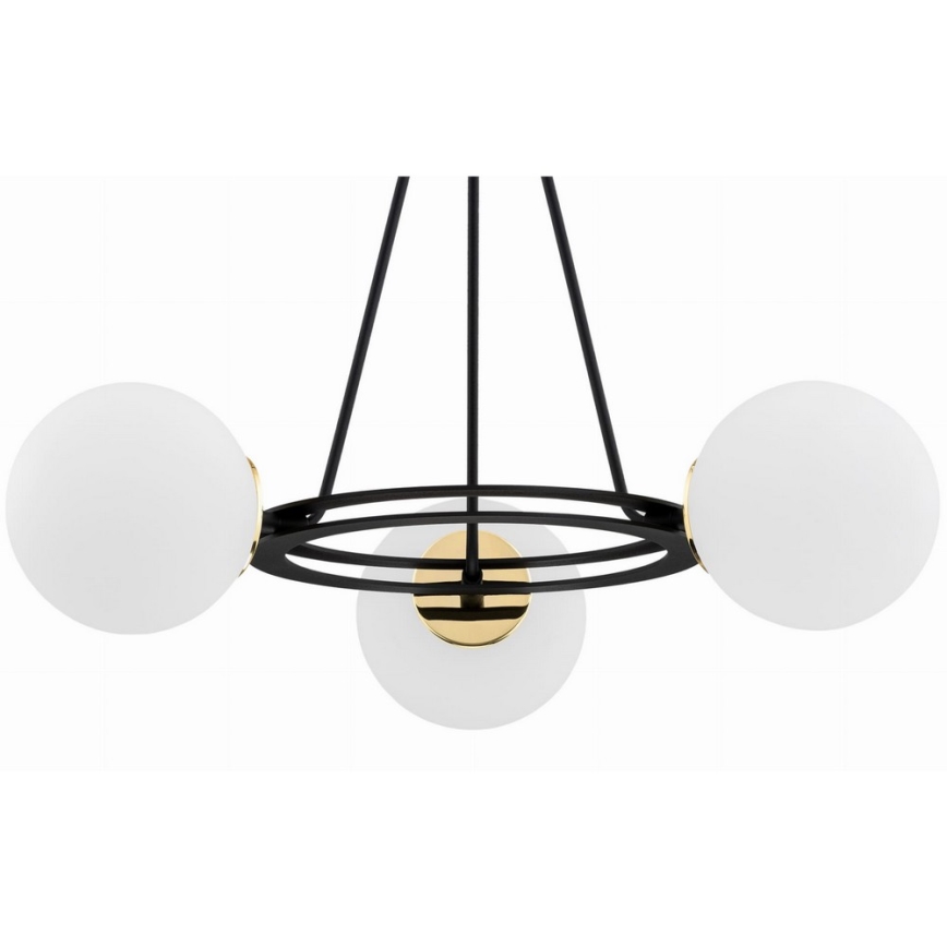 Argon 6150 - Viseći luster AMALFI 3xE27/15W/230V crno/beli