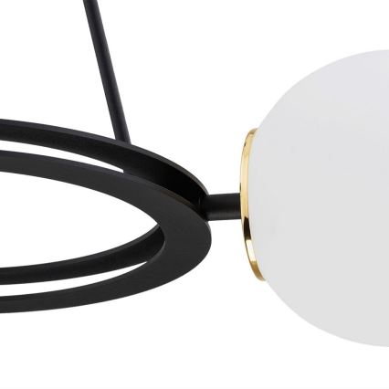 Argon 6150 - Viseći luster AMALFI 3xE27/15W/230V crno/beli