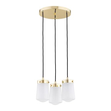 Argon 6164 - Luster na sajli PASADENA 3xE27/15W/230V zlatna/beli