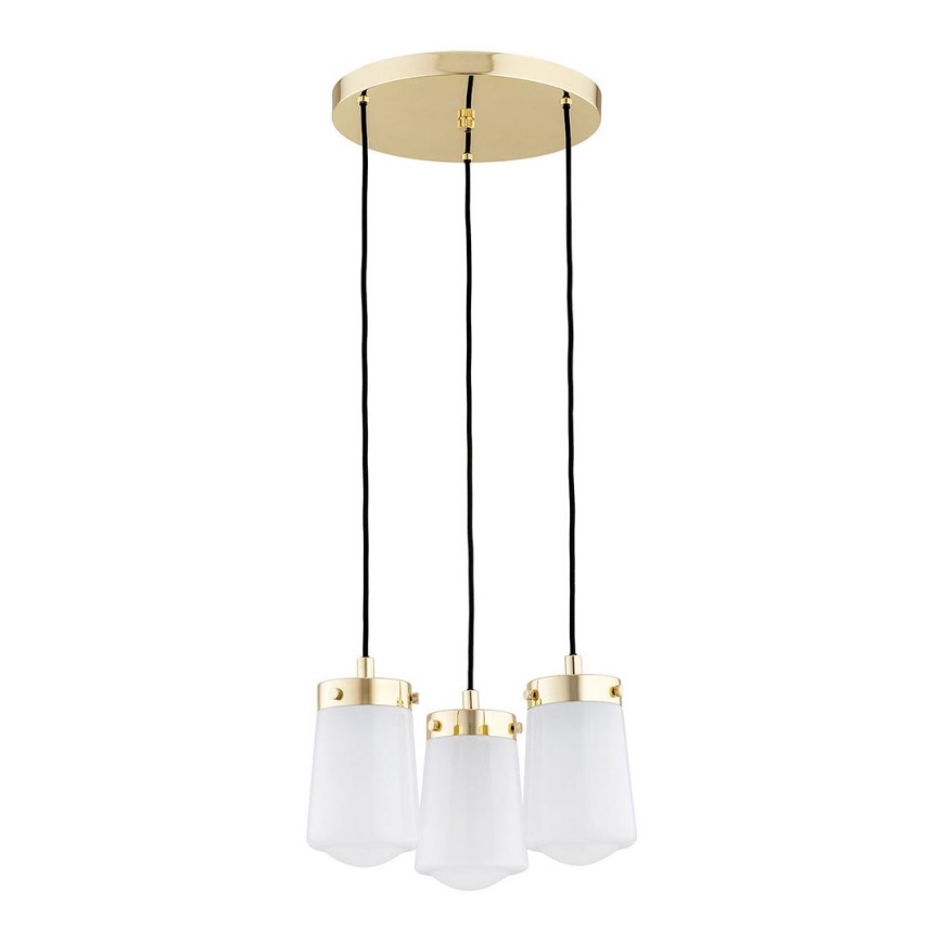 Argon 6164 - Luster na sajli PASADENA 3xE27/15W/230V zlatna/beli