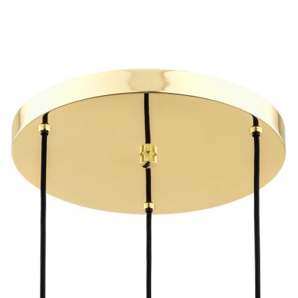Argon 6164 - Luster na sajli PASADENA 3xE27/15W/230V zlatna/beli