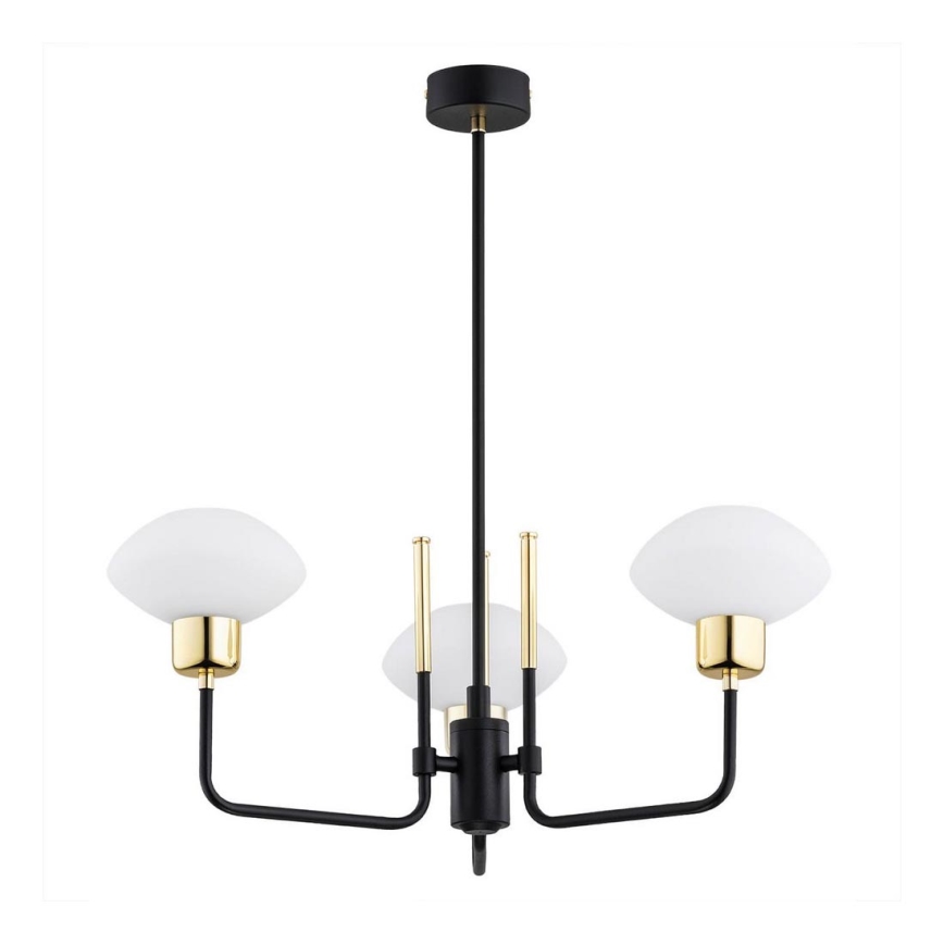 Argon 6166 - Viseći luster RAVELLO 3xE14/15W/230V crno/zlatna
