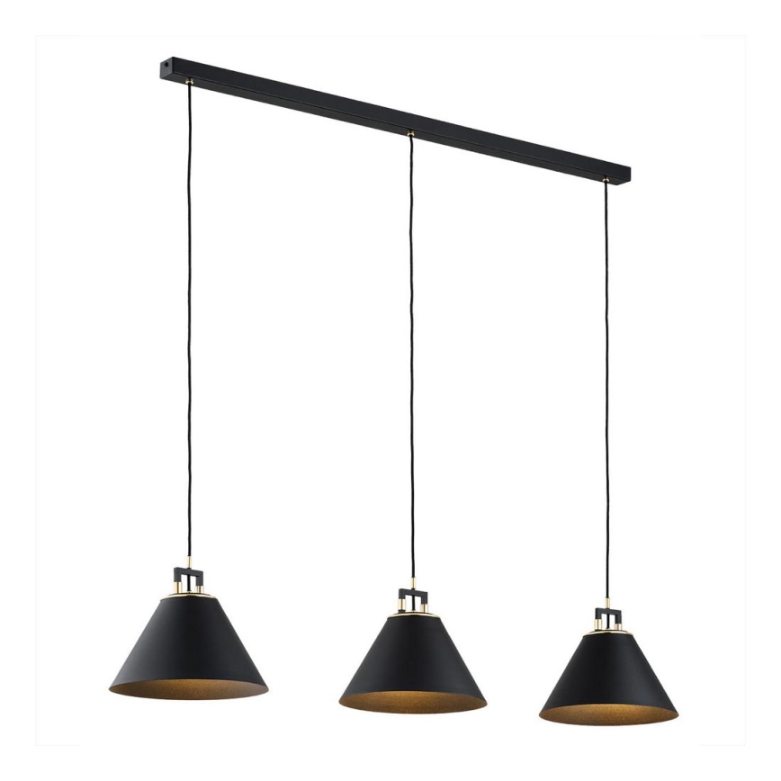 Argon 6174 - Luster na sajli ORTE 3xE27/15W/230V crno