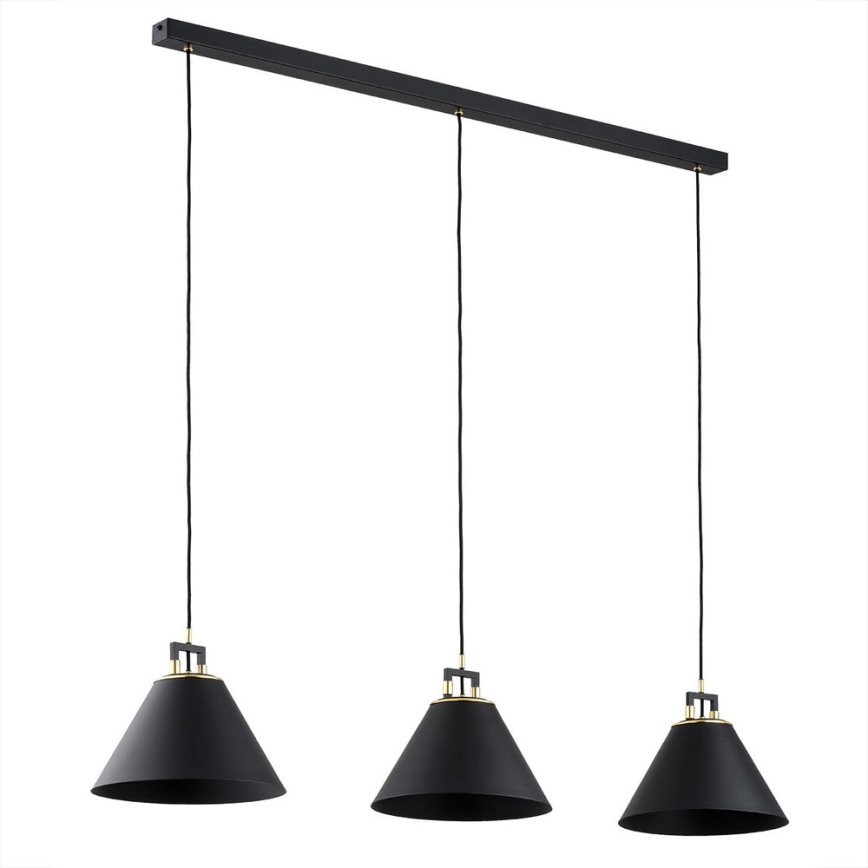 Argon 6174 - Luster na sajli ORTE 3xE27/15W/230V crno