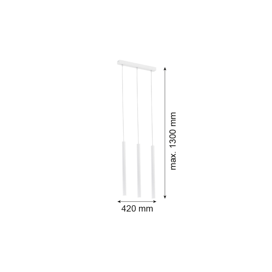 Argon 6178 - Luster na sajli ETNA 3xG9/6W/230V beli