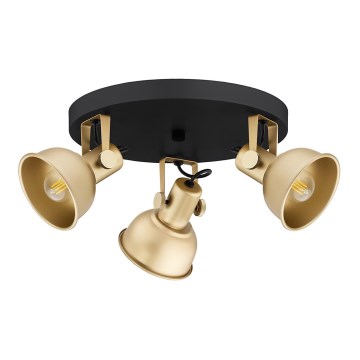 Argon 6243 - Reflektorska lampa LENORA 3xE14/7W/230V zlatna/crno