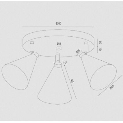 Argon 6245 - Reflektorska lampa LUCINDA 3xE14/7W/230V zelena