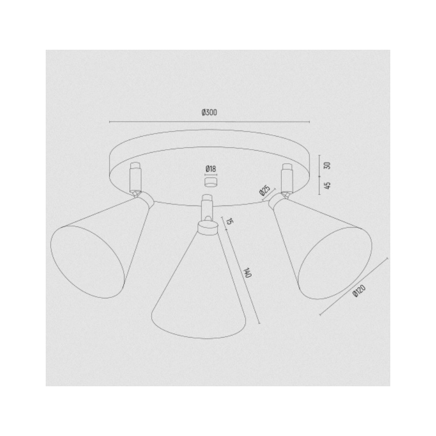 Argon 6245 - Reflektorska lampa LUCINDA 3xE14/7W/230V zelena