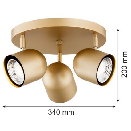 Argon 6249 - Reflektorska lampa ISOLA 3xGU10/5W/230V
