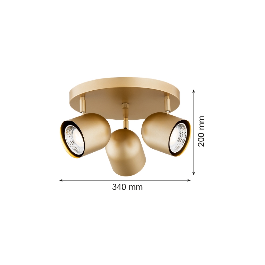Argon 6249 - Reflektorska lampa ISOLA 3xGU10/5W/230V