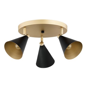 Argon 6262 - Reflektorska lampa LUCINDA 3xE14/7W/230V crno/zlatna