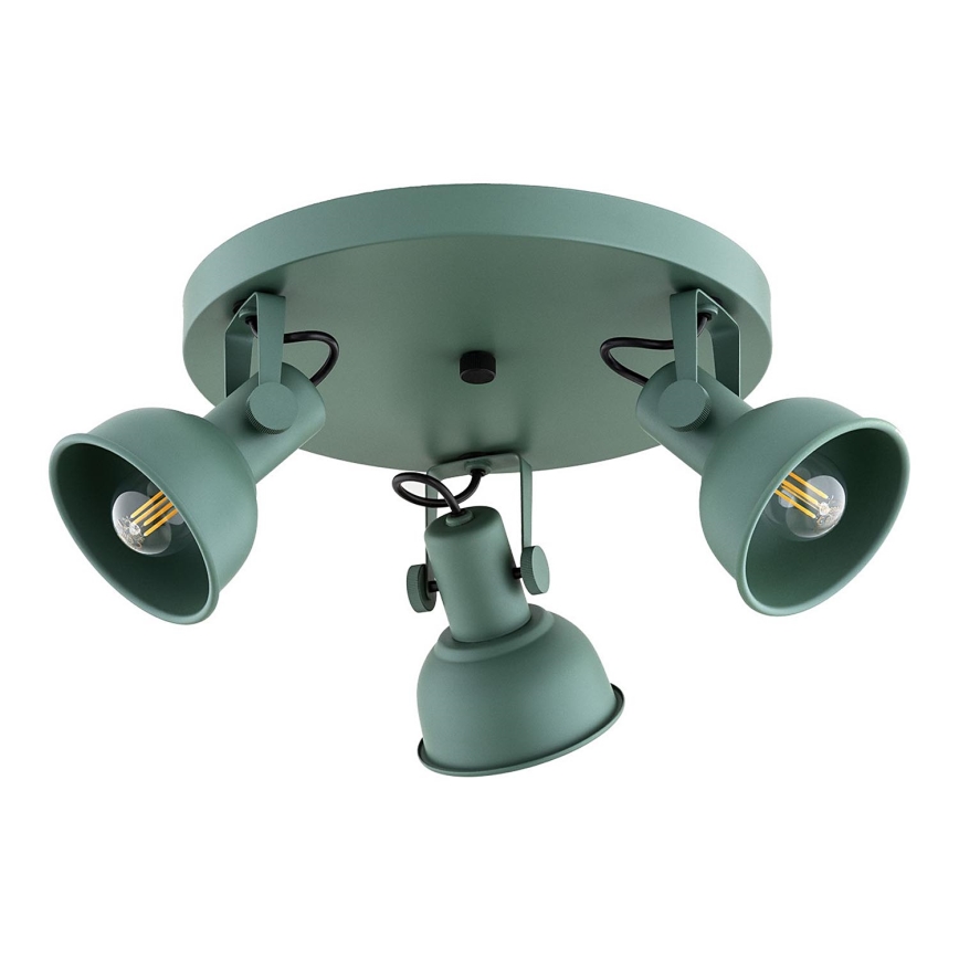 Argon 6265 - Reflektorska lampa LENORA 3xE14/7W/230V zelena