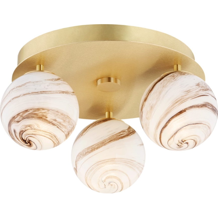 Argon 6290 - Plafonjera FABIO 3xE14/7W/230V alabaster zlatna