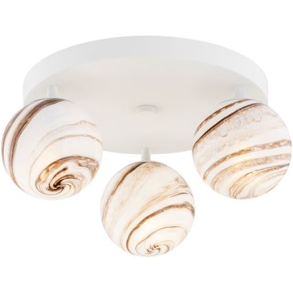 Argon 6291 - Plafonjera FABIO 3xE14/7W/230V alabaster beli