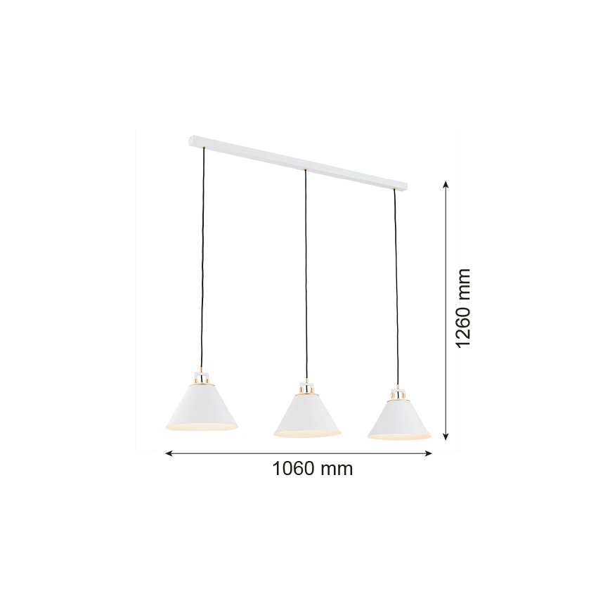 Argon 6291 - Plafonjera FABIO 3xE14/7W/230V alabaster beli