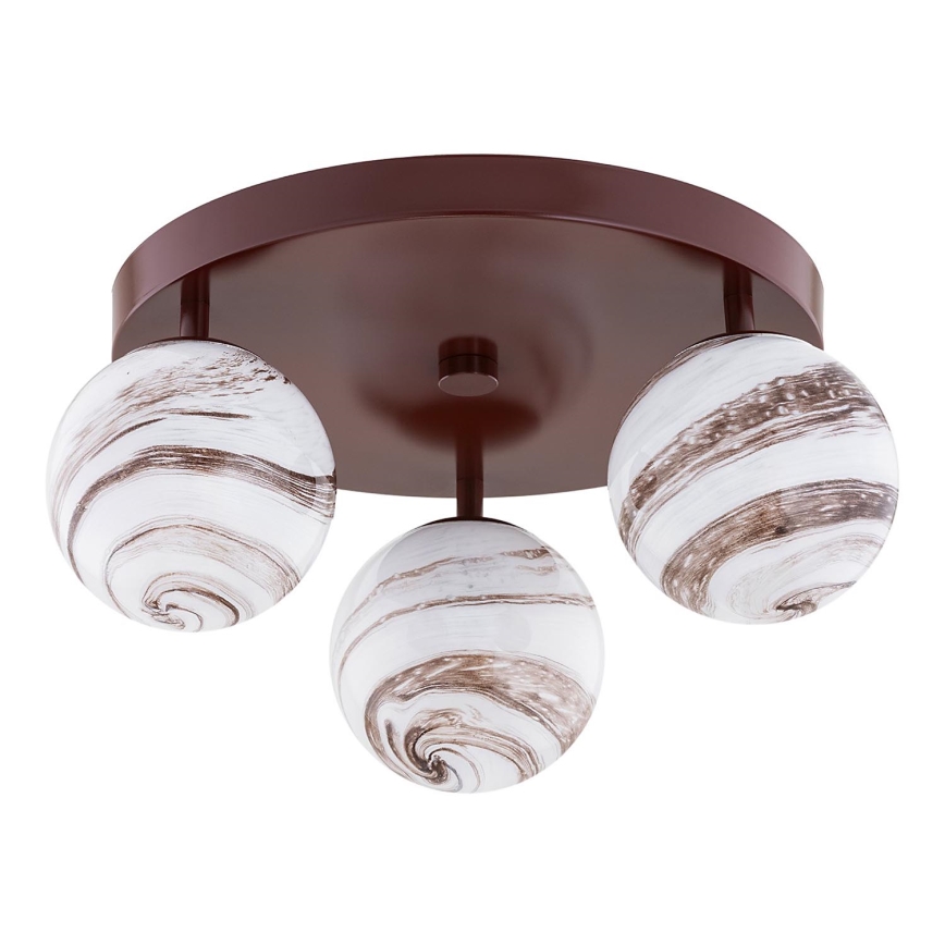 Argon 6292 - Plafonjera FABIO 3xE14/7W/230V alabaster braon