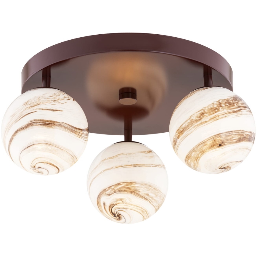 Argon 6292 - Plafonjera FABIO 3xE14/7W/230V alabaster braon