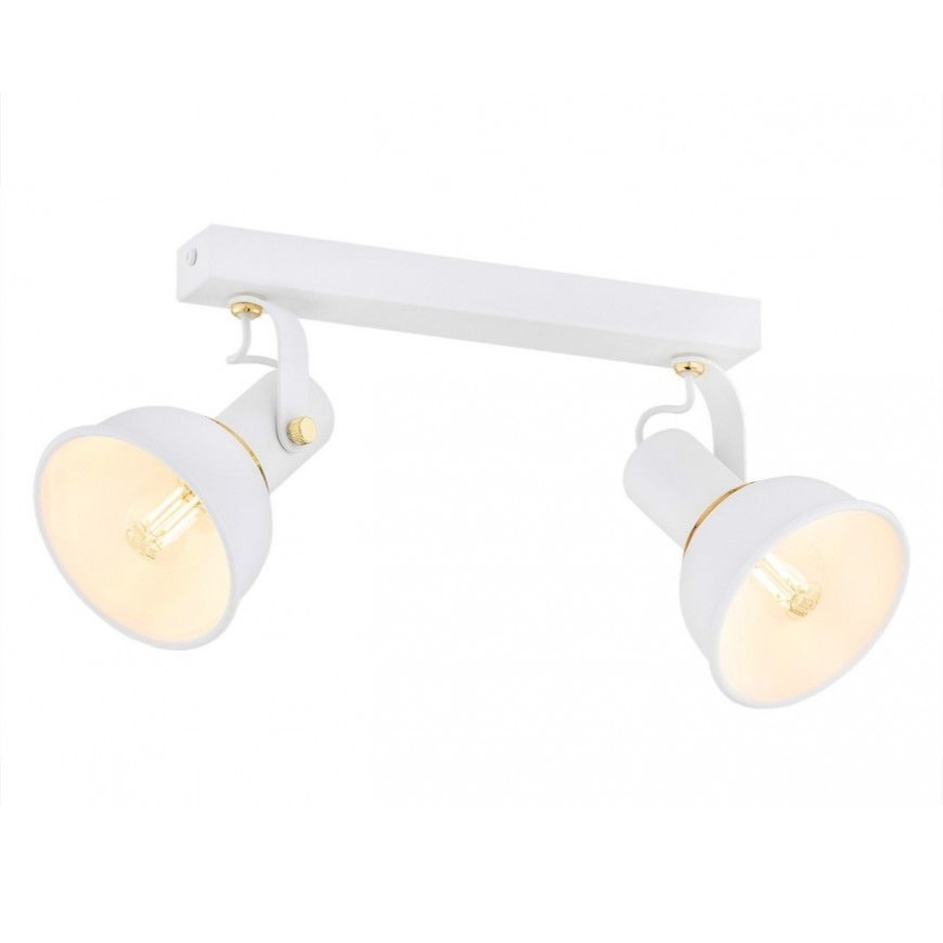 Argon 7036 - Reflektorska lampa TWIST 2xE14/7W/230V beli/zlatna