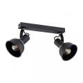 Argon 7037 - Reflektorska lampa TWIST 2xE14/7W/230V crno/zlatna