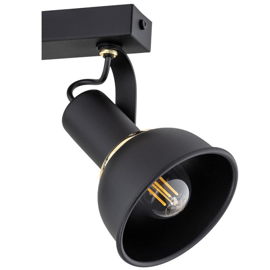 Argon 7037 - Reflektorska lampa TWIST 2xE14/7W/230V crno/zlatna