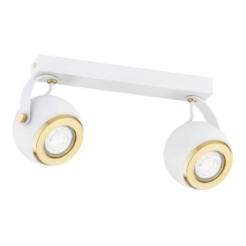 Argon 7038 - Reflektorska lampa KOS PLUS 2xGU10/5W/230V beli/zlatna