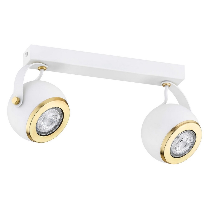 Argon 7038 - Reflektorska lampa KOS PLUS 2xGU10/5W/230V beli/zlatna