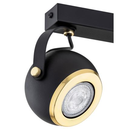 Argon 7039 - Reflektorska lampa KOS PLUS 2xGU10/5W/230V crno/zlatna