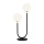 Argon 7072 - Stona lampa FERRONE 2xE14/7W/230V crno/beli/zlatna