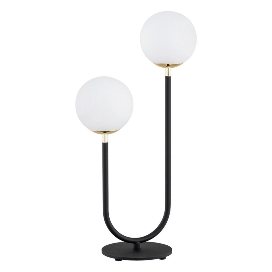 Argon 7072 - Stona lampa FERRONE 2xE14/7W/230V crno/beli/zlatna