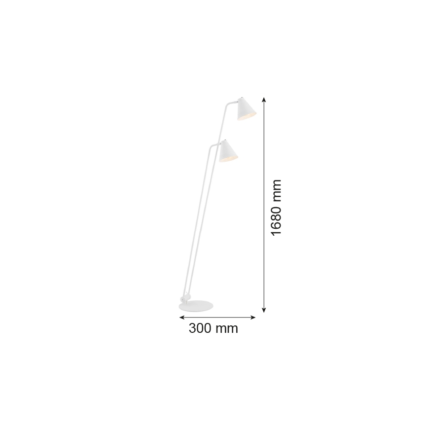 Argon 7076 - Podna lampa AVALONE 2xE27/15W/230V beli