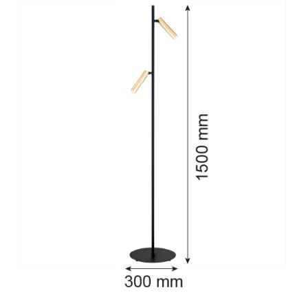 Argon 7083 - Podna lampa TORRE 2xG9/6W/230V crno/mesing