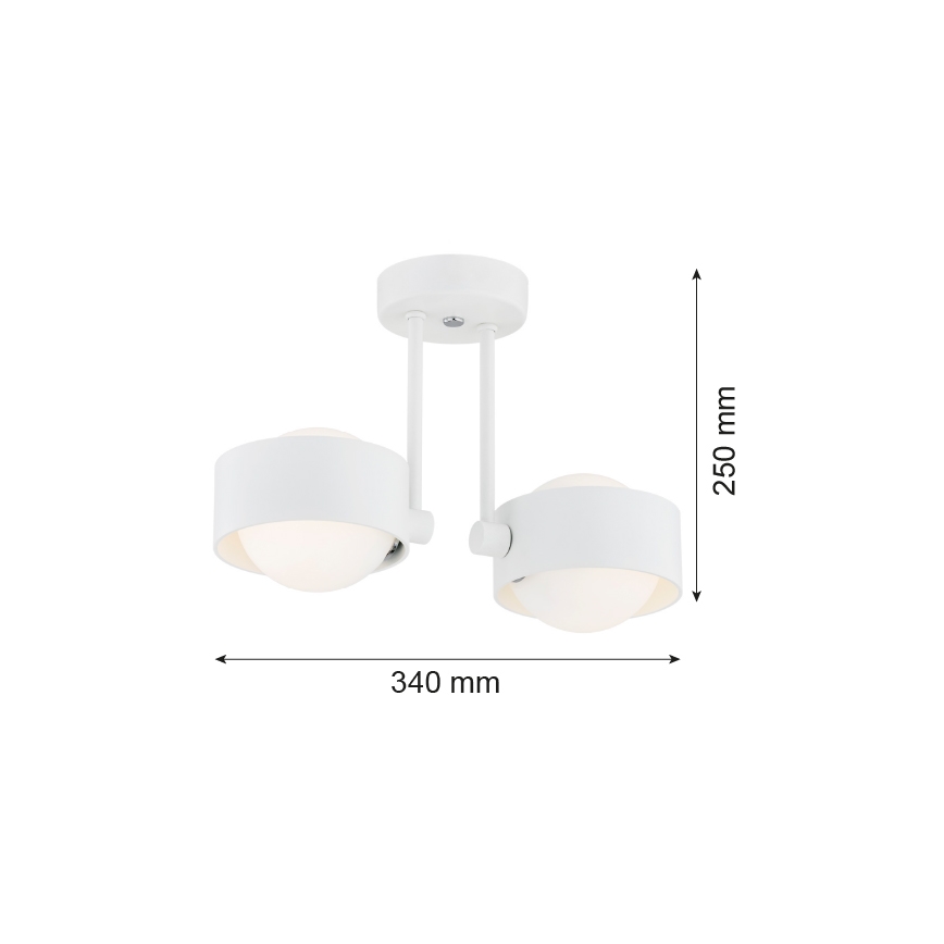 Argon 7088 - Viseći luster MASSIMO PLUS 2xG9/6W/230V beli
