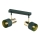 Argon 7114 - Reflektorska lampa DORIA 2xE27/15W/230V zelena/mesing