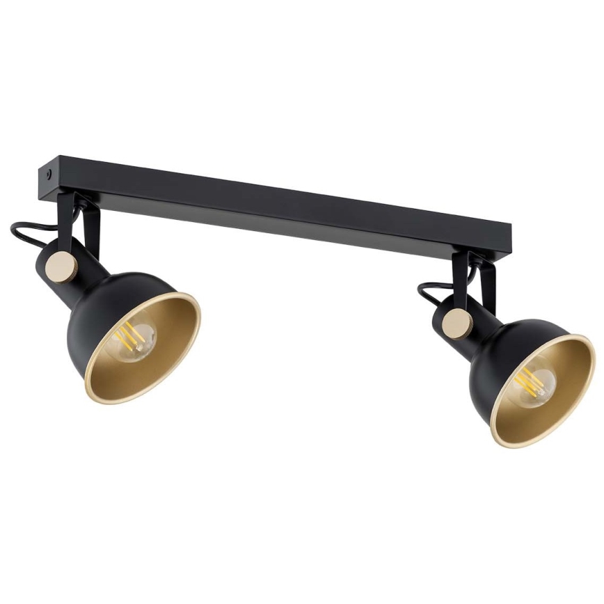 Argon 7142 - Reflektorska lampa LENORA 2xE14/7W/230V crno
